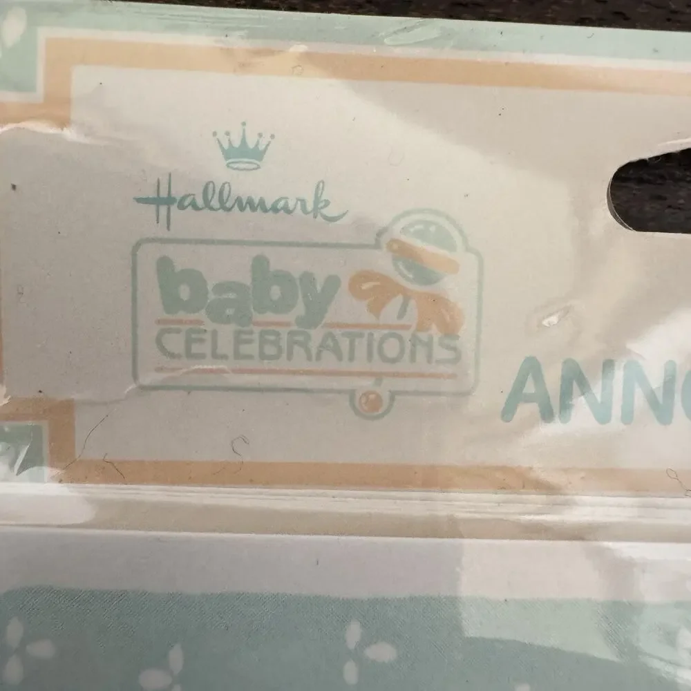 VTG Hallmark Precious Moments New Baby Birth Announcements Boy Or Girl Set Of 8
